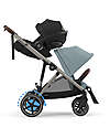 Cybex Passeggino Elettrico E-Gazelle S - Stormy Blue/Light Blue - dalla Nascita ai 4 Anni - Multifunzionale Passeggini Gemellari