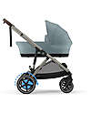 Cybex Passeggino Elettrico E-Gazelle S - Stormy Blue/Light Blue - dalla Nascita ai 4 Anni - Multifunzionale Passeggini Gemellari