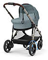 Cybex Passeggino Elettrico E-Gazelle S - Stormy Blue/Light Blue - dalla Nascita ai 4 Anni - Multifunzionale Passeggini Gemellari