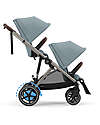 Cybex Passeggino Elettrico E-Gazelle S - Stormy Blue/Light Blue - dalla Nascita ai 4 Anni - Multifunzionale Passeggini Gemellari
