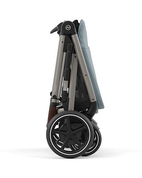 Cybex Passeggino Elettrico E-Gazelle S - Stormy Blue/Light Blue - dalla Nascita ai 4 Anni - Multifunzionale Passeggini Gemellari