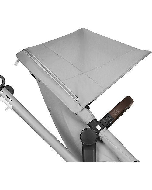 Cybex Passeggino EOS Lux 2-in-1 con Attacchi Intercambiabili: da Navicella a Seduta - Argento Lava Grey - dalla Nascita ai 4 Anni! Passeggini Trio e Duo