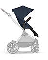 Cybex Passeggino EOS Lux 2-in-1 con Attacchi Intercambiabili: da Navicella a Seduta - Argento Ocean Blue - dalla Nascita ai 4 Anni! Passeggini Trio e Duo