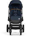 Cybex Passeggino EOS Lux 2-in-1 con Attacchi Intercambiabili: da Navicella a Seduta - Argento Ocean Blue - dalla Nascita ai 4 Anni! Passeggini Trio e Duo
