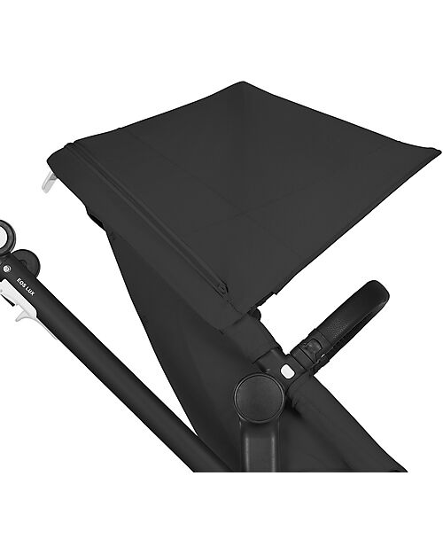 Cybex Passeggino EOS Lux 2-in-1 con Attacchi Intercambiabili: da Navicella a Seduta - Nero Moon Black - dalla Nascita ai 4 Anni! Passeggini Trio e Duo