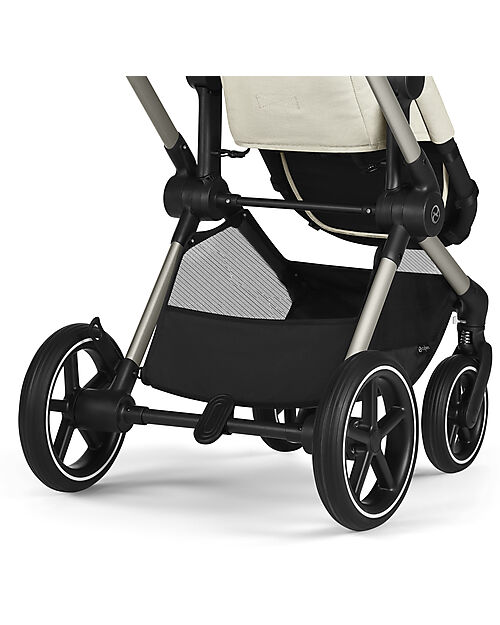 Cybex Passeggino EOS Lux 2-in-1 con Attacchi Intercambiabili: da Navicella a Seduta - Tortora Seashell Beige - dalla Nascita ai 4 Anni! Passeggini Trio e Duo