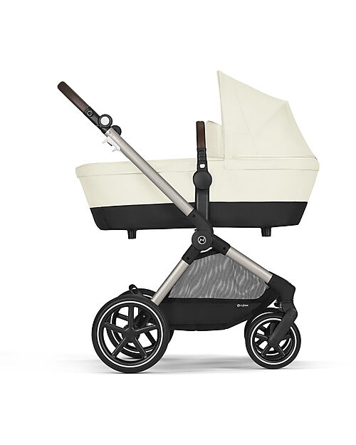 Cybex Passeggino EOS Lux 2-in-1 con Attacchi Intercambiabili: da Navicella a Seduta - Tortora Seashell Beige - dalla Nascita ai 4 Anni! Passeggini Trio e Duo