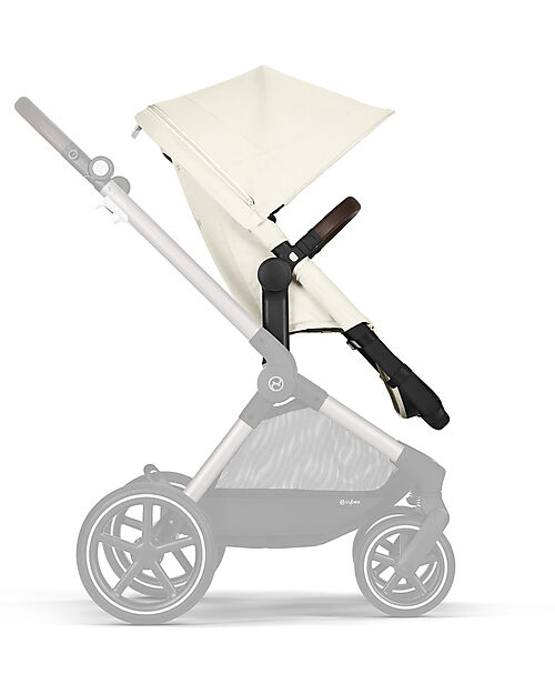 Cybex Passeggino EOS Lux 2-in-1 con Attacchi Intercambiabili: da Navicella a Seduta - Tortora Seashell Beige - dalla Nascita ai 4 Anni! Passeggini Trio e Duo