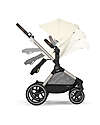 Cybex Passeggino EOS Lux 2-in-1 con Attacchi Intercambiabili: da Navicella a Seduta - Tortora Seashell Beige - dalla Nascita ai 4 Anni! Passeggini Trio e Duo