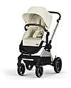 Cybex Passeggino EOS Lux 2-in-1 con Attacchi Intercambiabili: da Navicella a Seduta - Tortora Seashell Beige - dalla Nascita ai 4 Anni! Passeggini Trio e Duo