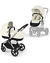 Cybex Passeggino EOS Lux 2-in-1 con Attacchi Intercambiabili: da Navicella a Seduta - Tortora Seashell Beige - dalla Nascita ai 4 Anni! Passeggini Trio e Duo