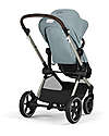 Cybex Passeggino EOS Lux 2-in-1 con Attacchi Intercambiabili: da Navicella a Seduta - Tortora Sky Blue - dalla Nascita ai 4 Anni! Passeggini Trio e Duo
