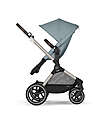 Cybex Passeggino EOS Lux 2-in-1 con Attacchi Intercambiabili: da Navicella a Seduta - Tortora Sky Blue - dalla Nascita ai 4 Anni! Passeggini Trio e Duo