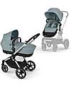Cybex Passeggino EOS Lux 2-in-1 con Attacchi Intercambiabili: da Navicella a Seduta - Tortora Sky Blue - dalla Nascita ai 4 Anni! Passeggini Trio e Duo