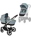 Cybex Passeggino EOS Lux 2-in-1 con Attacchi Intercambiabili: da Navicella a Seduta - Tortora Stormy Blue - dalla Nascita ai 4 Anni! Passeggini Trio e Duo