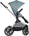Cybex Passeggino EOS Lux 2-in-1 con Attacchi Intercambiabili: da Navicella a Seduta - Tortora Stormy Blue - dalla Nascita ai 4 Anni! Passeggini Trio e Duo