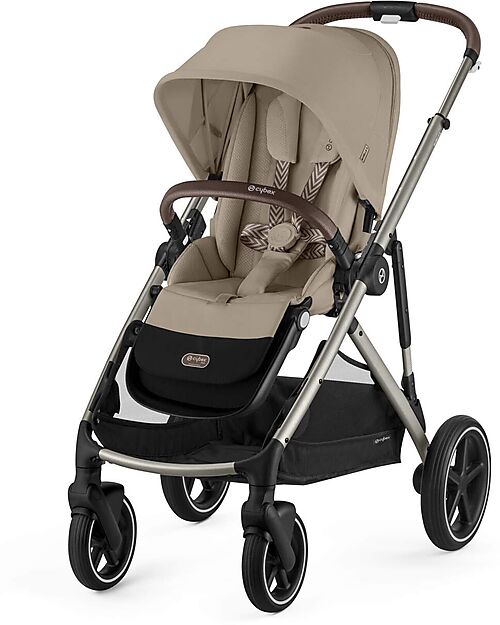Cybex Passeggino Gazelle S - Almond Beige - dalla Nascita ai 4 Anni - Multifunzionale Passeggini Gemellari
