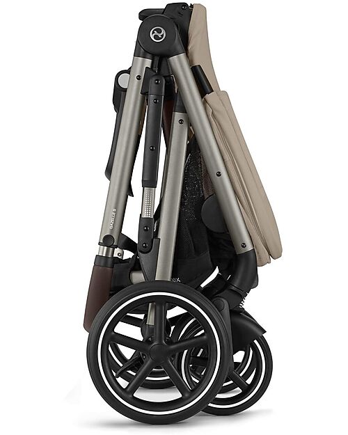 Cybex Passeggino Gazelle S - Almond Beige - dalla Nascita ai 4 Anni - Multifunzionale Passeggini Gemellari
