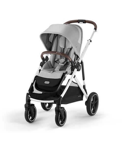Cybex Passeggino Gazelle S - Argento-Lava Grey - dalla Nascita ai 4 Anni - Multifunzionale Passeggini Gemellari