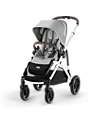 Cybex Passeggino Gazelle S - Argento-Lava Grey - dalla Nascita ai 4 Anni - Multifunzionale Passeggini Gemellari