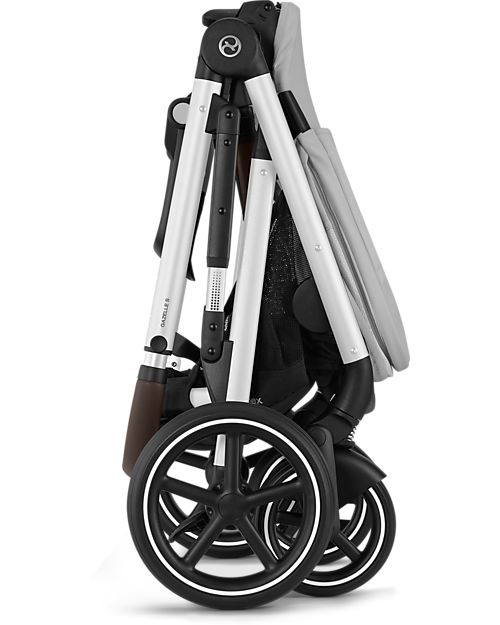 Cybex Passeggino Gazelle S - Argento-Lava Grey - dalla Nascita ai 4 Anni - Multifunzionale Passeggini Gemellari