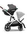 Cybex Passeggino Gazelle S - Argento-Lava Grey - dalla Nascita ai 4 Anni - Multifunzionale Passeggini Gemellari