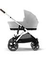 Cybex Passeggino Gazelle S - Argento-Lava Grey - dalla Nascita ai 4 Anni - Multifunzionale Passeggini Gemellari