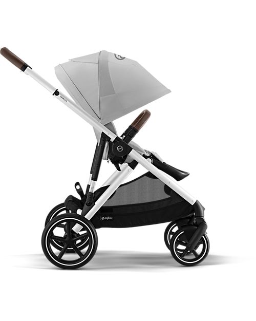 Cybex Passeggino Gazelle S - Argento-Lava Grey - dalla Nascita ai 4 Anni - Multifunzionale Passeggini Gemellari