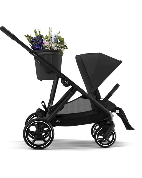 Cybex Passeggino Gazelle S - Nero-Moon Black - dalla Nascita ai 4 Anni - Multifunzionale Passeggini Gemellari