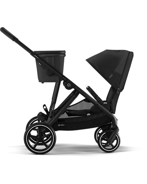 Cybex Passeggino Gazelle S - Nero-Moon Black - dalla Nascita ai 4 Anni - Multifunzionale Passeggini Gemellari