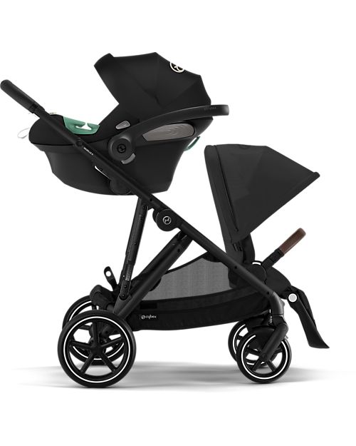 Cybex Passeggino Gazelle S - Nero-Moon Black - dalla Nascita ai 4 Anni - Multifunzionale Passeggini Gemellari