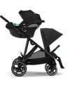 Cybex Passeggino Gazelle S - Nero-Moon Black - dalla Nascita ai 4 Anni - Multifunzionale Passeggini Gemellari