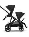 Cybex Passeggino Gazelle S - Nero-Moon Black - dalla Nascita ai 4 Anni - Multifunzionale Passeggini Gemellari