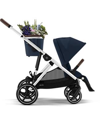 Cybex Passeggino Gazelle S - Ocean Blue - dalla Nascita ai 4 Anni - Multifunzionale Passeggini Gemellari