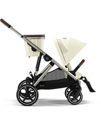 Cybex Passeggino Gazelle S - Seashell Beige - dalla Nascita ai 4 Anni - Multifunzionale Passeggini Gemellari