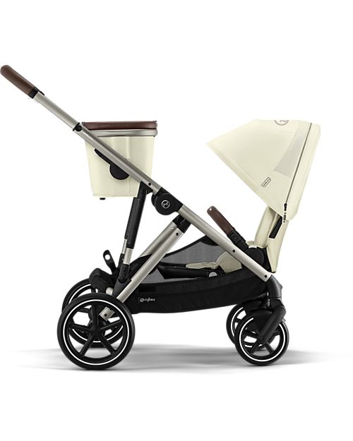 Cybex Passeggino Gazelle S - Seashell Beige - dalla Nascita ai 4 Anni - Multifunzionale Passeggini Gemellari