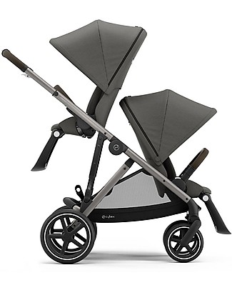 Cybex Passeggino Gazelle S + Second Seduta - Taupe/Soho Grey - Doppio Cestello o Fratellare! Passeggini Classici