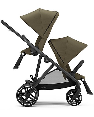 Cybex Passeggino Gazelle S + Seconda Seduta - Black/Classic Beige - Doppio Cestello o Fratellare! Passeggini Gemellari