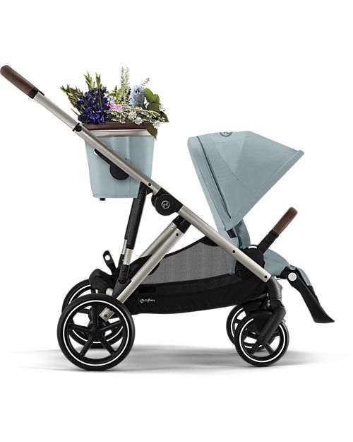 Cybex Passeggino Gazelle S - Sky Blue - dalla Nascita ai 4 Anni - Multifunzionale Passeggini Gemellari