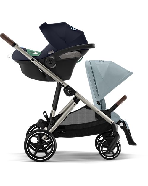 Cybex Passeggino Gazelle S - Sky Blue - dalla Nascita ai 4 Anni - Multifunzionale Passeggini Gemellari
