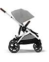 Cybex Passeggino Gazelle S - Telaio Argento - Stone Grey - dalla Nascita ai 4 Anni - Multifunzionale Passeggini Gemellari