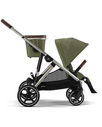 Cybex Passeggino Gazelle S - Telaio Tortora - Moss Green - dalla Nascita ai 4 Anni - Multifunzionale Passeggini Gemellari