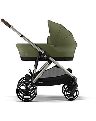 Cybex Passeggino Gazelle S - Telaio Tortora - Moss Green - dalla Nascita ai 4 Anni - Multifunzionale Passeggini Gemellari