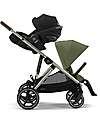 Cybex Passeggino Gazelle S - Telaio Tortora - Moss Green - dalla Nascita ai 4 Anni - Multifunzionale Passeggini Gemellari
