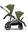 Cybex Passeggino Gazelle S - Telaio Tortora - Moss Green - dalla Nascita ai 4 Anni - Multifunzionale Passeggini Gemellari