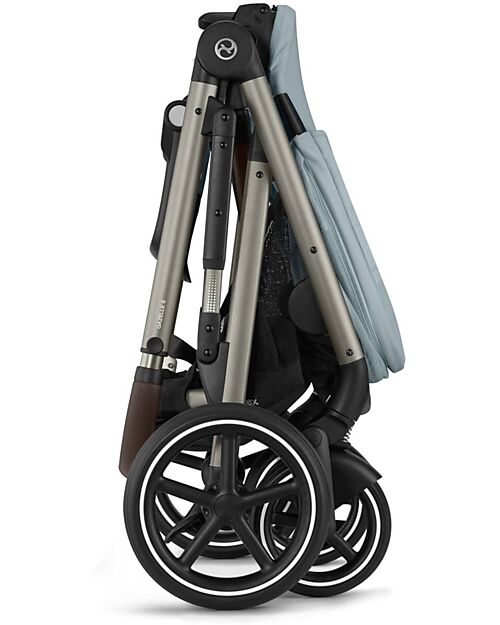 Cybex Passeggino Gazelle S - Telaio Tortora - Stormy Blue - dalla Nascita ai 4 Anni - Multifunzionale Passeggini Gemellari
