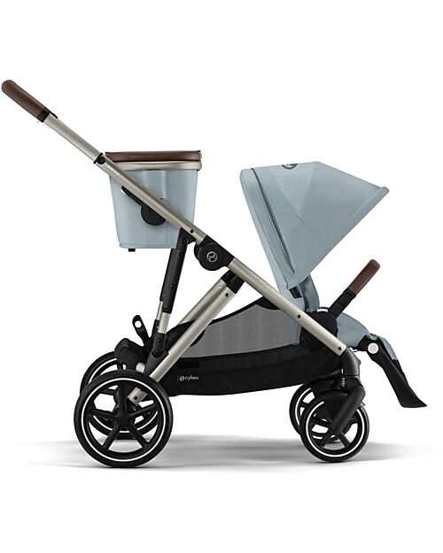 Cybex Passeggino Gazelle S - Telaio Tortora - Stormy Blue - dalla Nascita ai 4 Anni - Multifunzionale Passeggini Gemellari