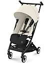 Cybex Passeggino Libelle - Canvas White - Dettaglio Telaio Black- Nuovo Modello + Barra Passeggini Leggeri