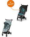 Cybex Passeggino Libelle - Stormy Blue - Dettaglio Telaio Taupe - Nuovo Modello + Parapioggia in Omaggio Passeggini Leggeri