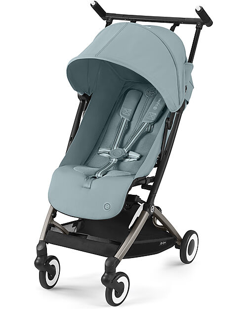 Cybex Passeggino Libelle - Stormy Blue - Dettaglio Telaio Taupe - Nuovo Modello Passeggini Leggeri
